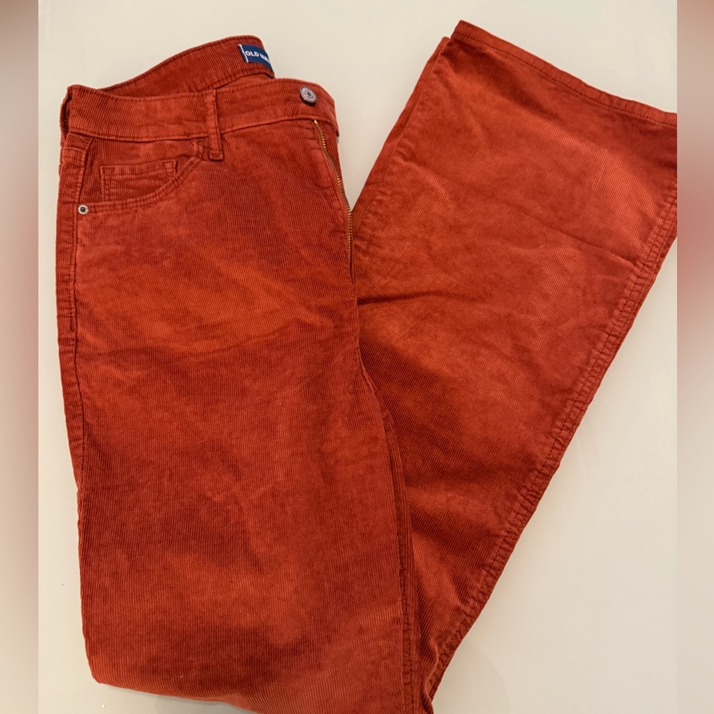 Old Navy Rust Corduroy Wide-Leg Trousers